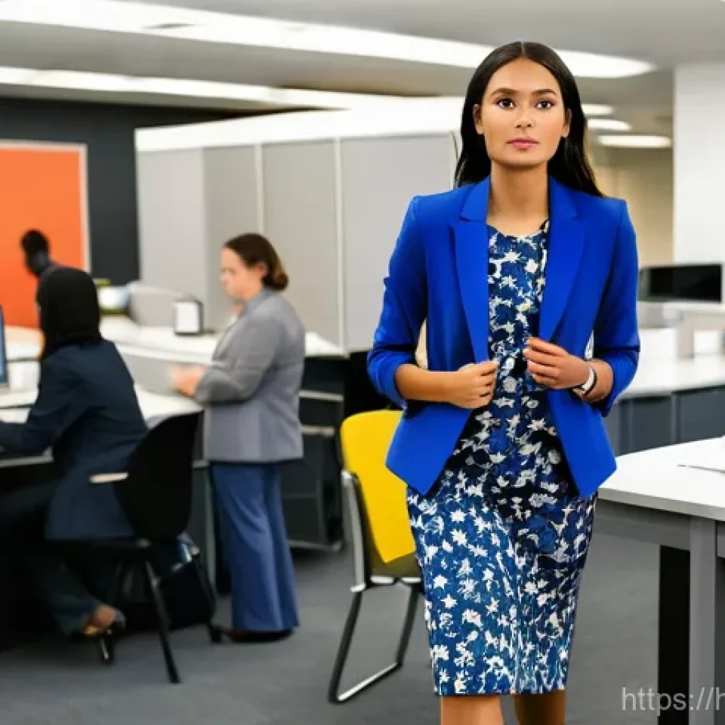 패션 코디네이터의 현장 실습 평가 사례 - **First Day Jitters in Fashion Field Training**
    "A young, anxious but determined female fashion ...