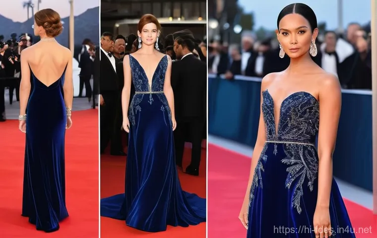 패션 코디네이터의 협업 사례 분석 - **Red Carpet Glamour: A Confident Celebrity Moment**
    A female celebrity, mid-20s, walking gracef...