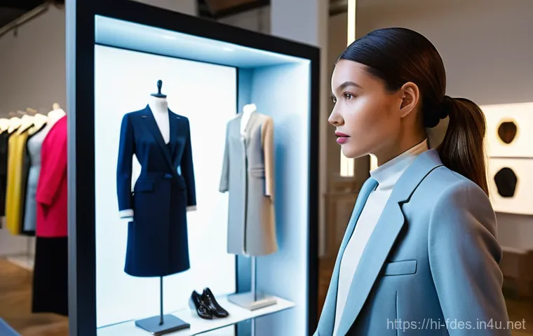 패션 코디네이터의 글로벌 패션 리서치 - **Prompt:** A stylish, elegant female fashion coordinator, mid-30s, working in a sunlit, modern desi...