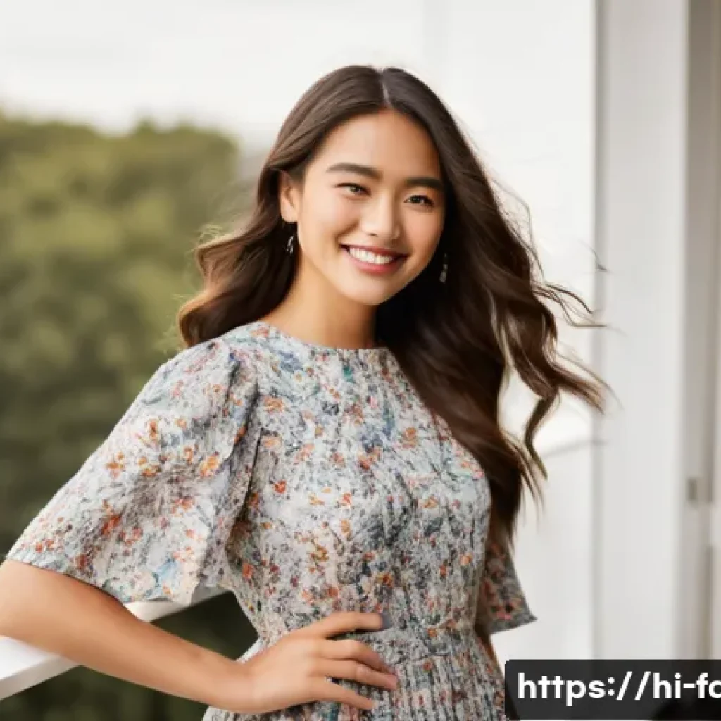 패션 코디네이터의 패션 심리 상담 사례 - **Prompt:** A young woman, in her early twenties, radiating joy and confidence as she stands on a br...